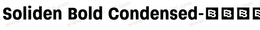 Soliden Bold Condensed字体转换